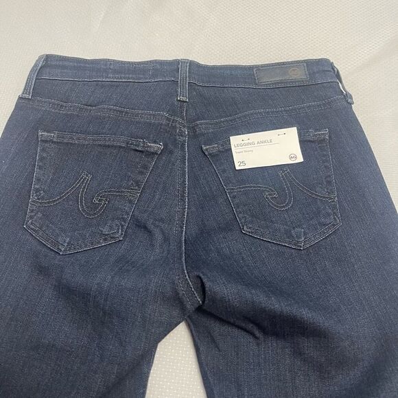 NWT Adriano Goldschmied Super Skinny Legging Ankle Dark Wash Denim Jeans Size 25 - Picture 12 of 13